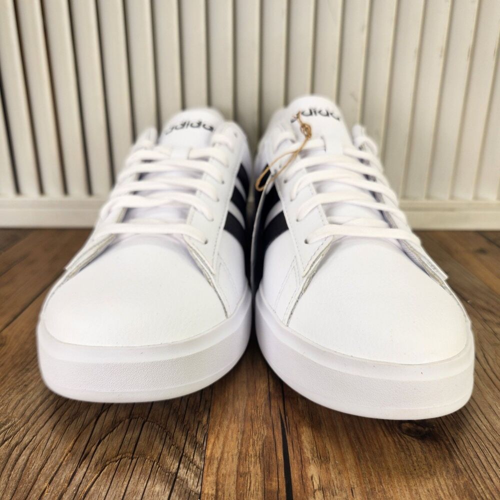 Adidas Grand Court 2.0 Sneakers Womens Sz 8.5 White Leather Tennis Shoes GW9214 - Picture 3 of 13